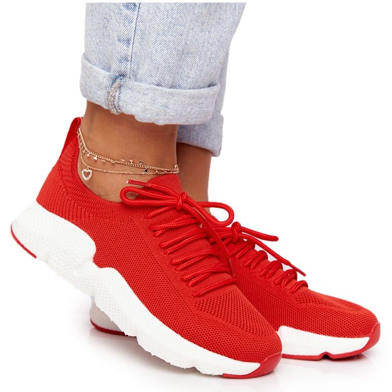 Kvinnors sportskor Slip-on Big Star DD274580 Röd