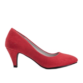 Röda pumpar eko-mocka Karissa