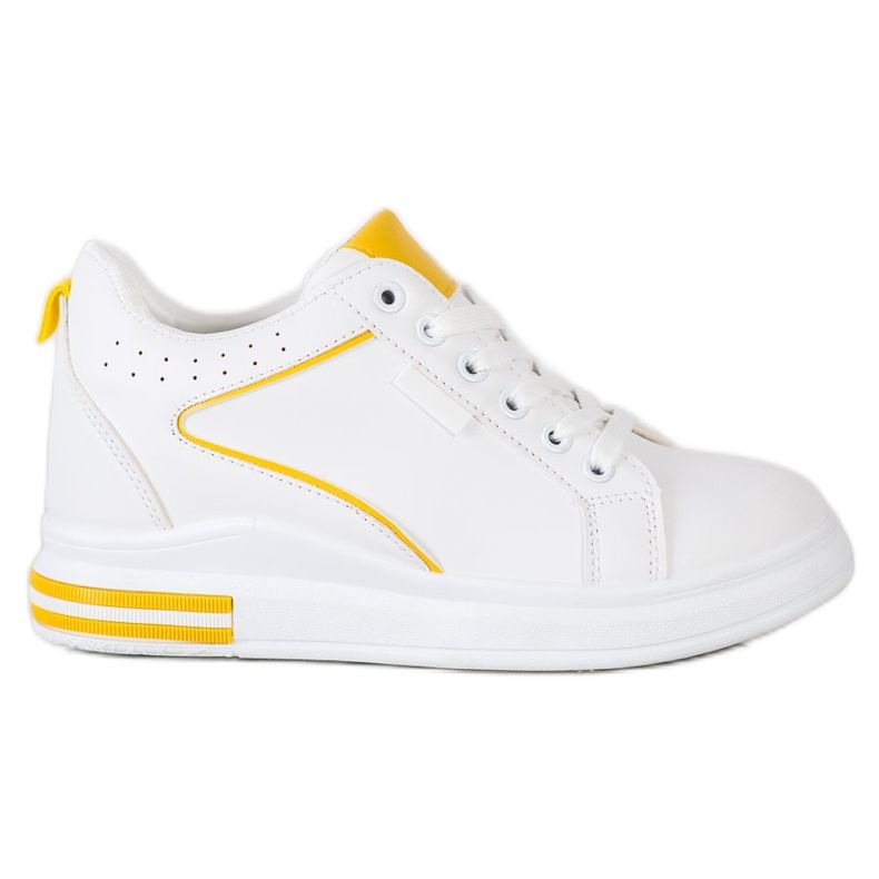 SHELOVET Vita skor med dold kil