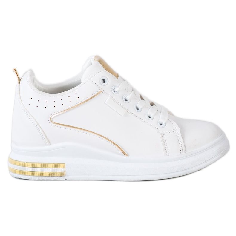 SHELOVET Vita skor med dold kil