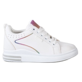 SHELOVET Vita skor med dold kil