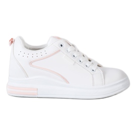 SHELOVET Vita skor med dold kil