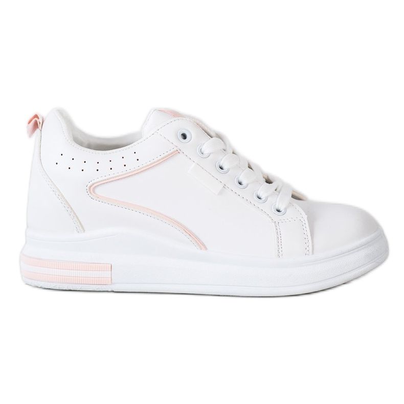 SHELOVET Vita skor med dold kil