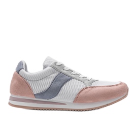 Klassiska vita sneakers med Aniya rosa