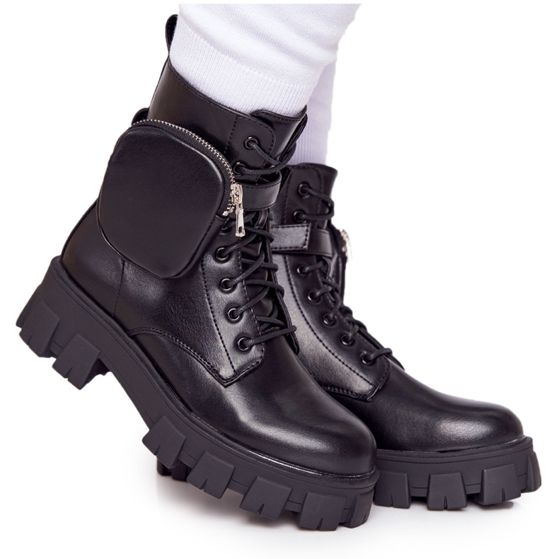 PS1 Black Worker -stövlar på plattformen Black Saturday svart