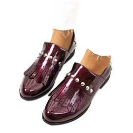 Cassidy maroon slip-on skor för kvinnor röd