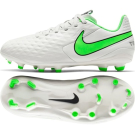Nike Tiempo Legend 8 Academy Mg Jr AT5732 030 fotbollsskor elfenben vit