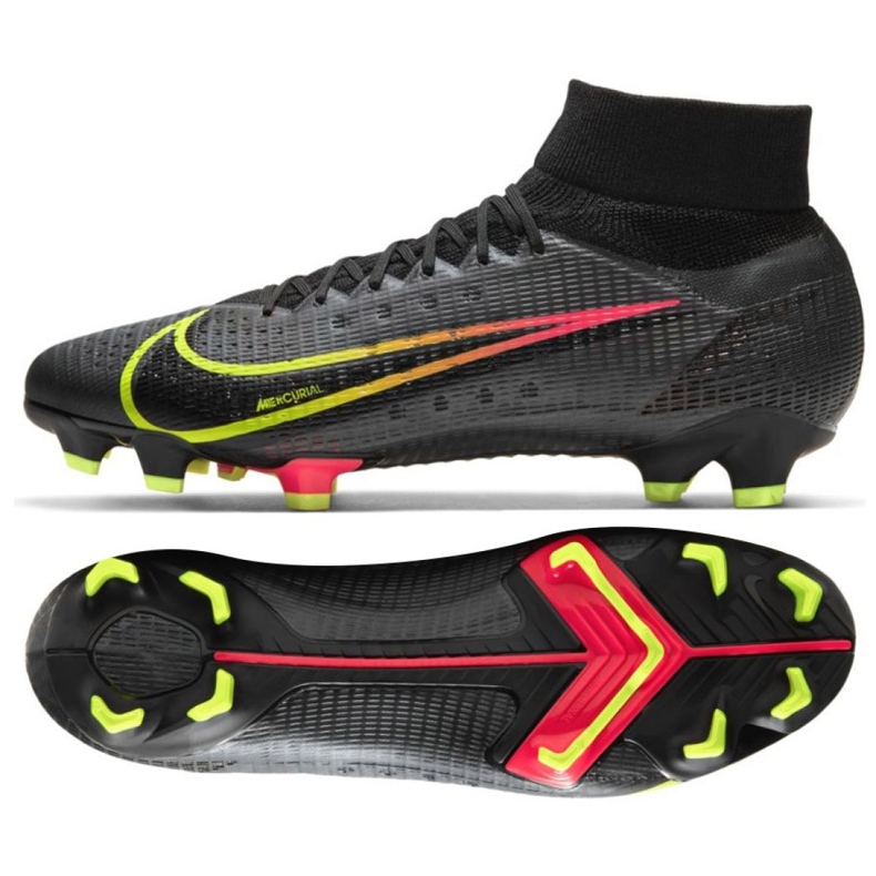 Nike Mercurial Superfly 8 Pro Fg M CV0961 090 fotbollsskor mångfärgad svart