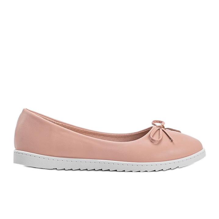 Naken ballerina med en Bridget rosett rosa