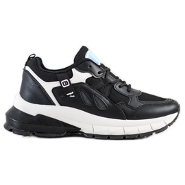 SHELOVET Sneakers på plattformen med mesh svart