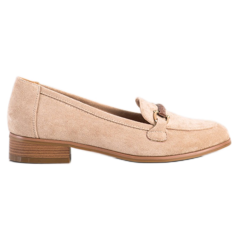 VINCEZA loafers med låg klack beige