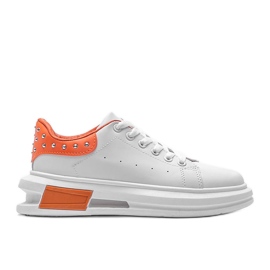 BM Taranto vita och orange sneakers för kvinnor