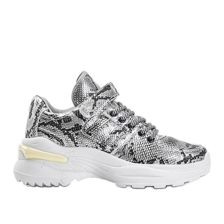 Lollypop silver snake sneakers silver-
