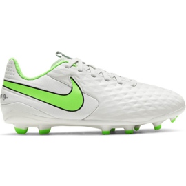 Nike Tiempo Legend 8 Academy FG / MG Junior AT5732 030 fotbollsskor vit vit