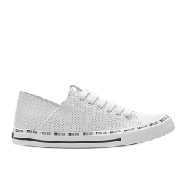 Big Star Harley vita genomskinliga sneakers