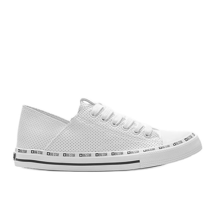 Big Star Harley vita genomskinliga sneakers