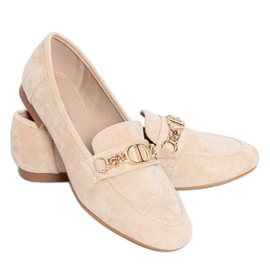 Dam beige loafers T393P Beige