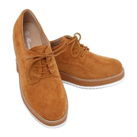 Dam snörade loafers camel 8988-45 Camel brun