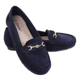 Marinblå loafers för kvinnor GS12P Navy