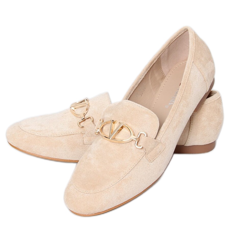 Dam beige loafers T395 Beige