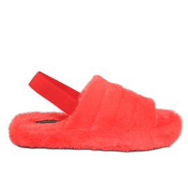 Orange X8130 Orange damtofflor med elastiskt band