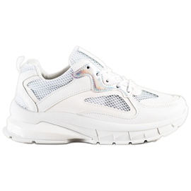 SHELOVET Vita sneakers på plattformen