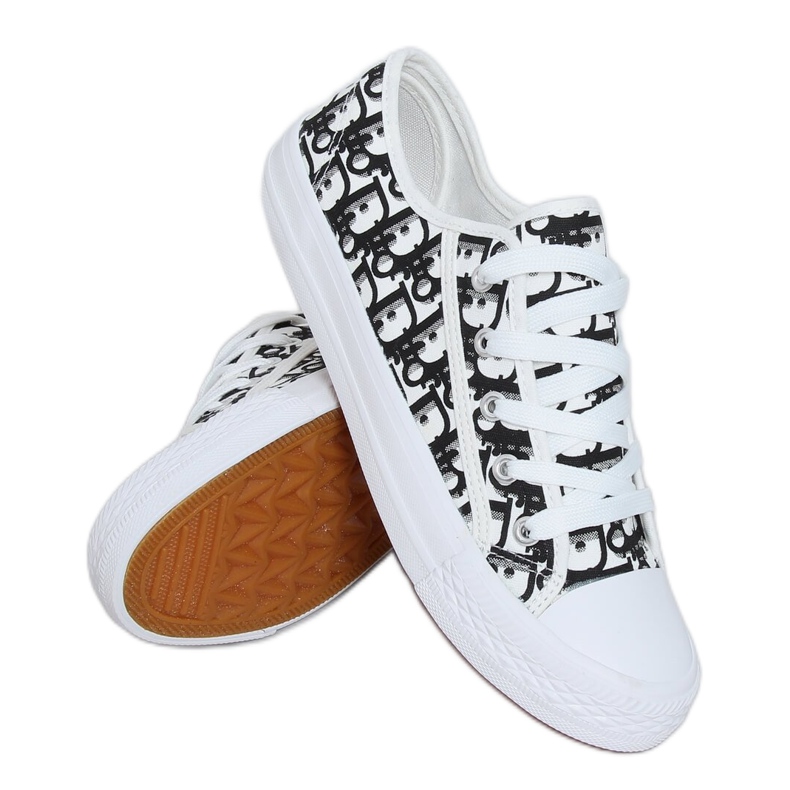 Svarta kvinnors sneakers XL30P Svart vit