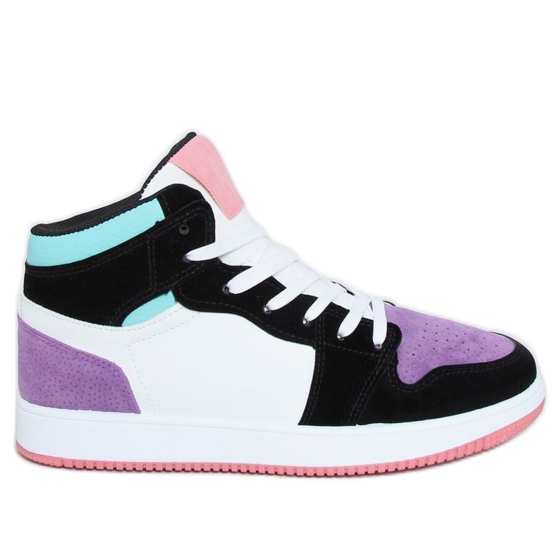 NB505 Lila sneakers med hög topp mångfärgad
