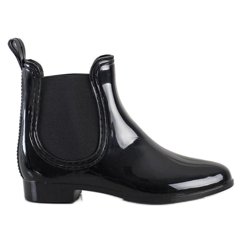 SHELOVET Glänsande Short Wellies svart