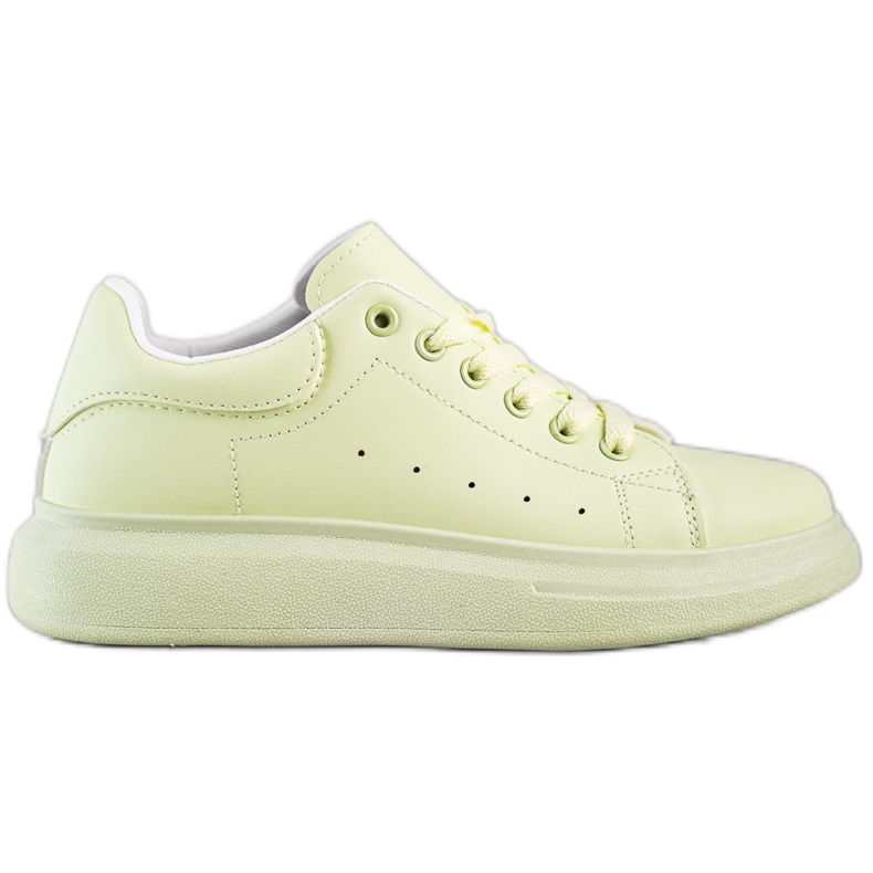 SHELOVET Gröna sneakers på plattformen