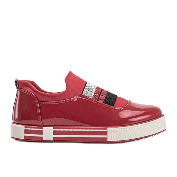 Jayde Patent Leather Sneakers röd