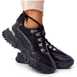 PS1 Kvinnors sneakers på stor sula Bra humör svart