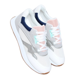 Flerfärgade sportskor NB372 Vit marinblå rosa silver- grå