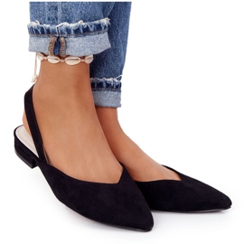 S.Barski Mockaballerinor på höga klackar S. Bararski Black svart