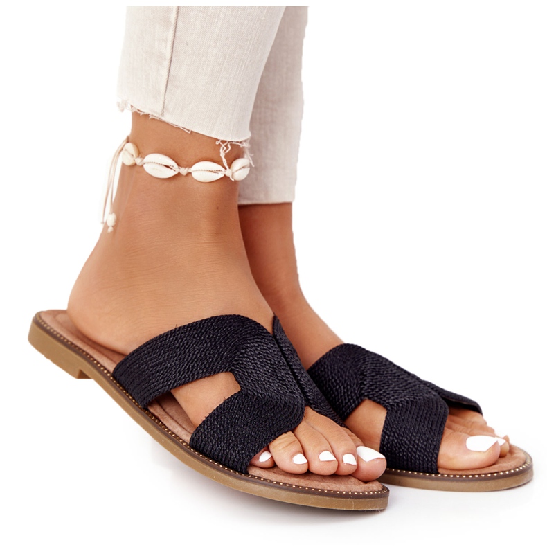 Eleganta damtofflor S.Barski Black svart