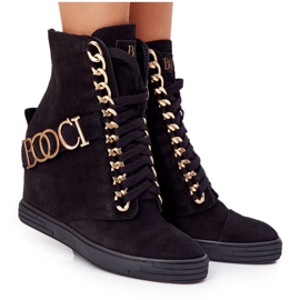 Dammocka Sneakers BOOCI 2222 Golden Black Letters svart