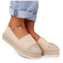 S.Barski Espadrilles på halmplattformen S. Barski Beige