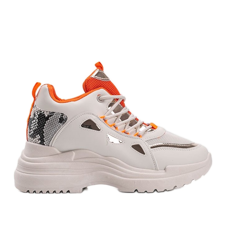 Felicias vita och beige ormskor