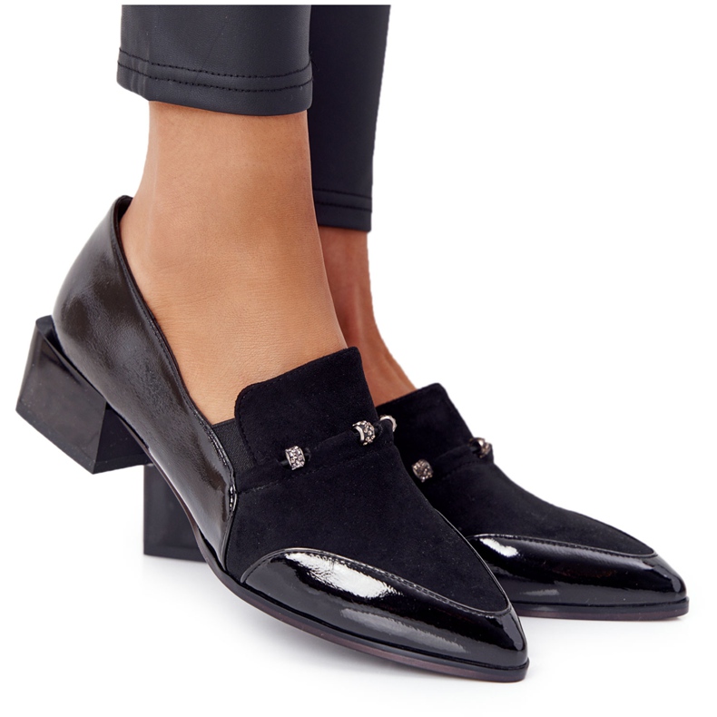 Eleganta pumps på höga klackar S.Barski Premium Black svart