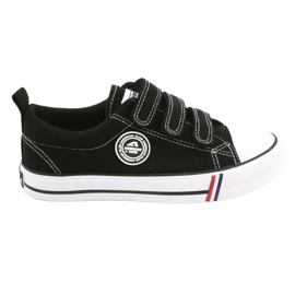 Svarta kardborre sneakers American Club LH31 / 22