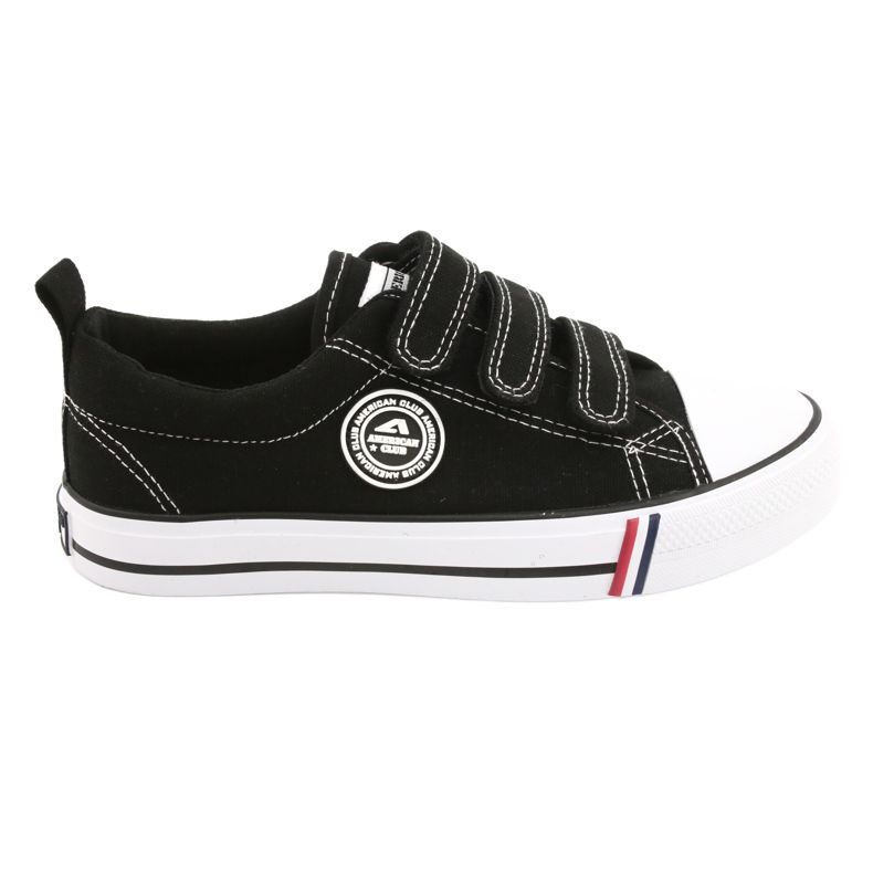 Svarta kardborre sneakers American Club LH31 / 22