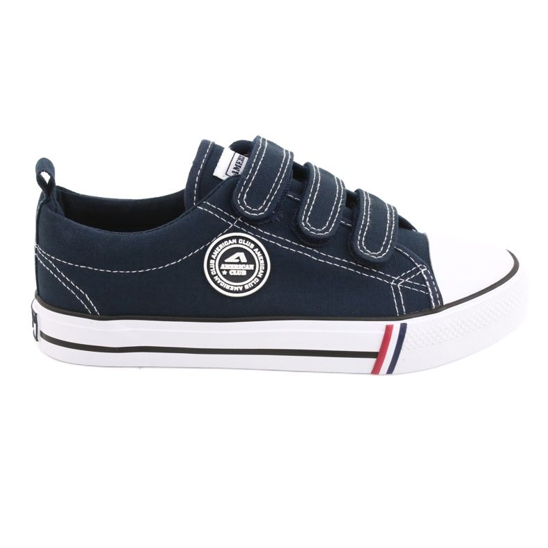American Club LH31 / 22 marinblå kardborre sneakers