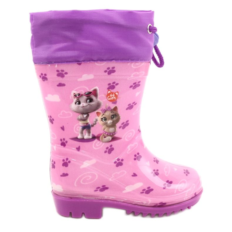 American Club American Pink Kitties Galoshes KAL05 violett rosa