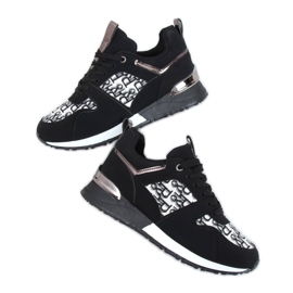 Svart AB835 Svarta sportskor