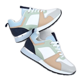 Flerfärgade sportskor B0-671 Blå mångfärgad