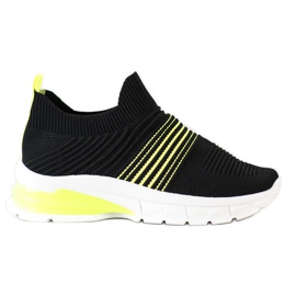 SHELOVET Spring Openwork sneakers svart gul