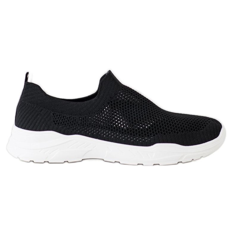Ideal Shoes Slip-on skor med mesh svart