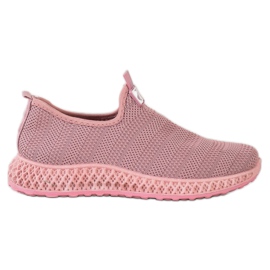 SHELOVET Spring Openwork Slipons rosa