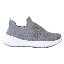 Renda Grå sneakers med kristaller