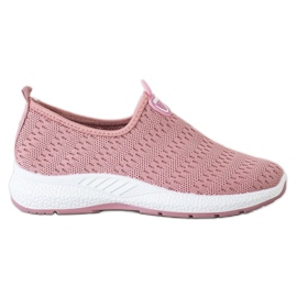 SHELOVET Lätta slip-on sneakers rosa